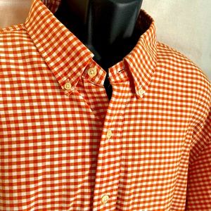 Ralph Lauren Polo Button Up Long Sleeve Shirt Mens 3XLT Orange Plaid